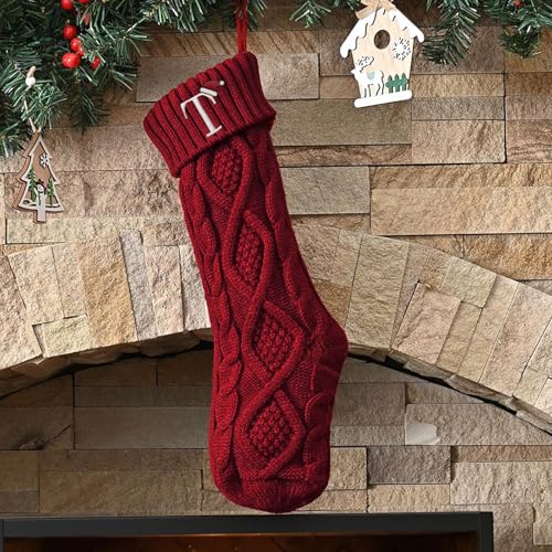 Chaussettes de Noël individualisées en polyester doux brodé - 5