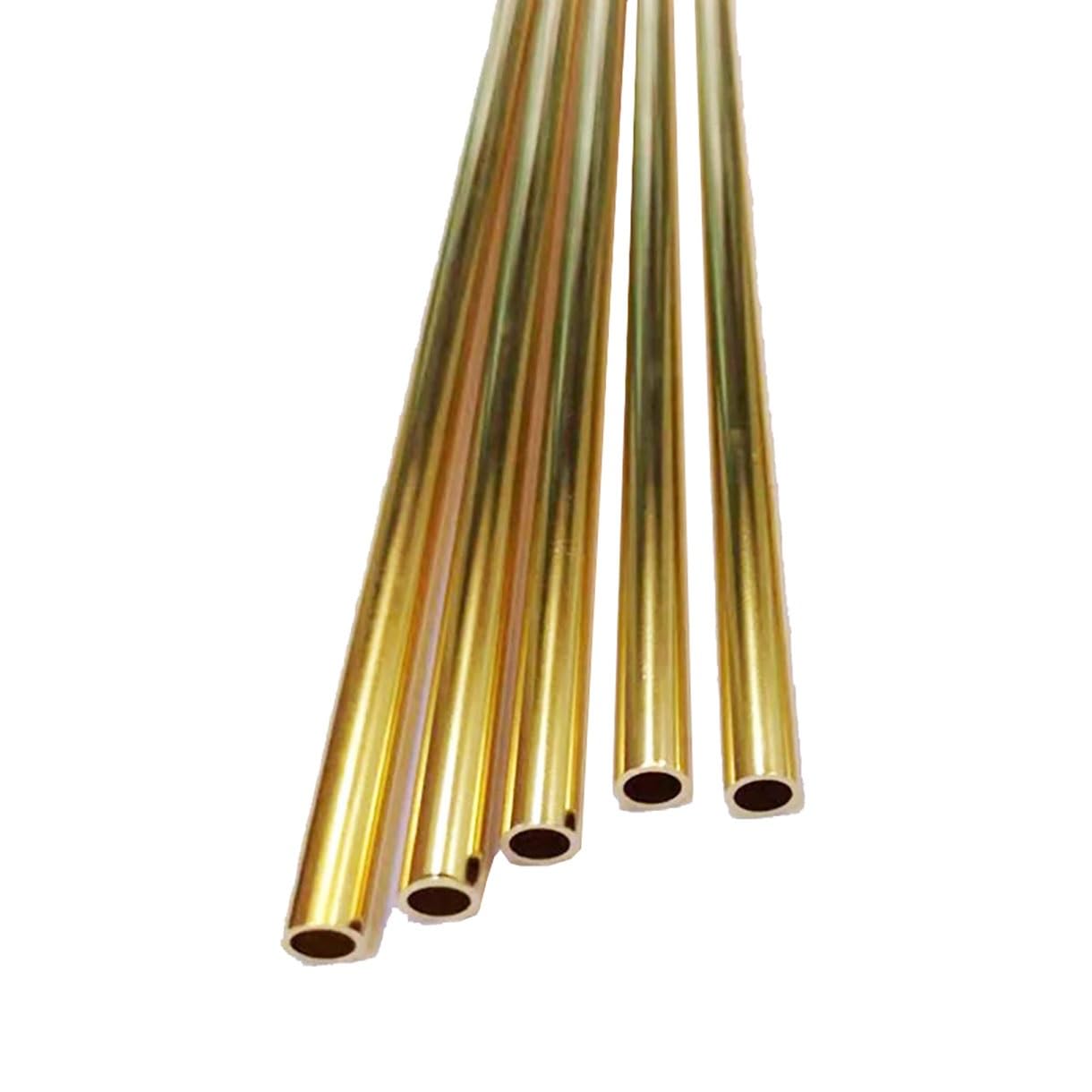 GTPBAO 5 Stück Messingrohre zur Herstellung von Heizkörpern, Kondensatoren und Verdampfern gerade(18x0.5x500mm)