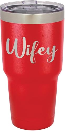 Miniatura 19 de WIFEY - Vaso de 30 onzas con popote y tapa superior deslizante Taza de viaje de acero inoxidable Comparar con Yeti Rambler Granate