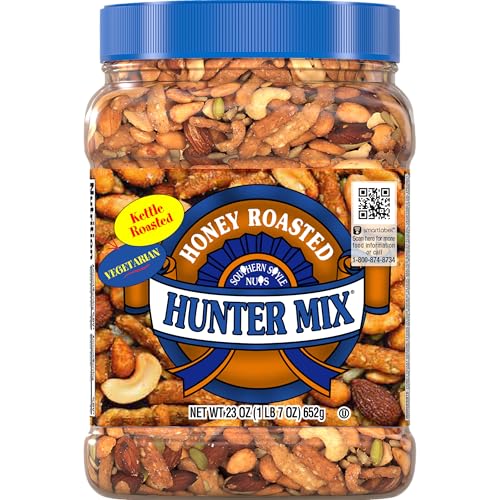 Image of Southern Style Nuts Honey Roasted Hunter Bulk Trail Mix, 23 oz (Pack of 1), Honey Roasted Sesame Sticks & Peanuts, Sunflower Kernels, Almonds, Cashews & Pepitas, Mixed Nuts, Snacks for Adults & Kids