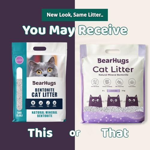 Image of BearHugs Bentonite Cat Litter - Lavender Perfect for Cat (Pack of 1, 5KG)