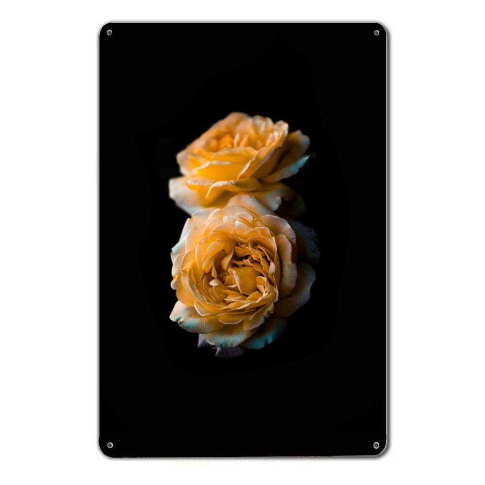 License Plate Signs Vehicle Sign Personalized 3D Yellow Flowers Decorative Front Plate Home Bathroom Pub Bar Wall Decor 8"x12"