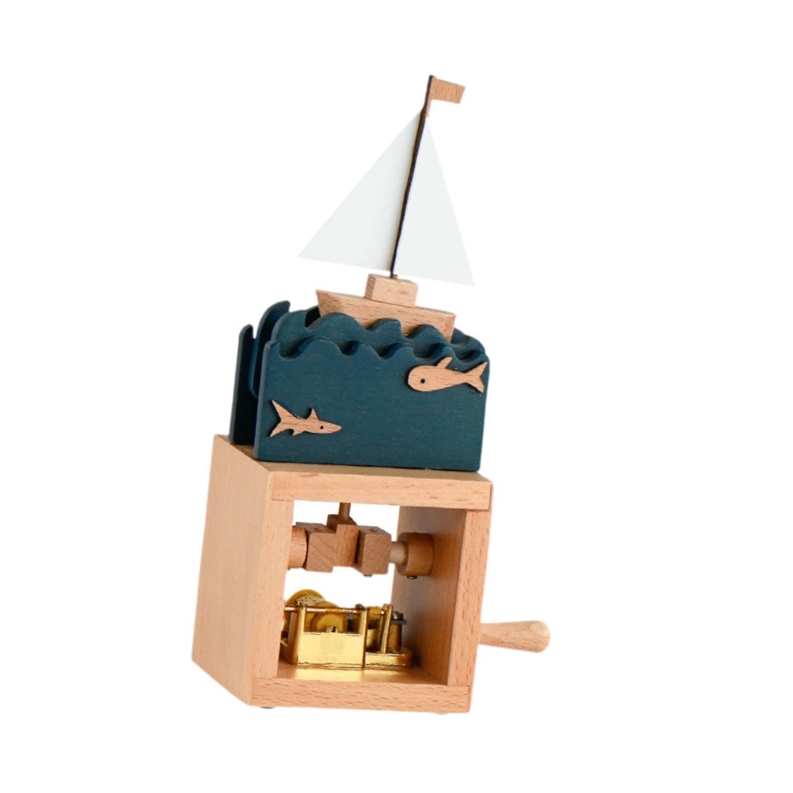 Caja de música Navidad o cumpleaños. Ideal para niños. Melodías Que despiertan alegría. Caja de música de para Madera, Bote