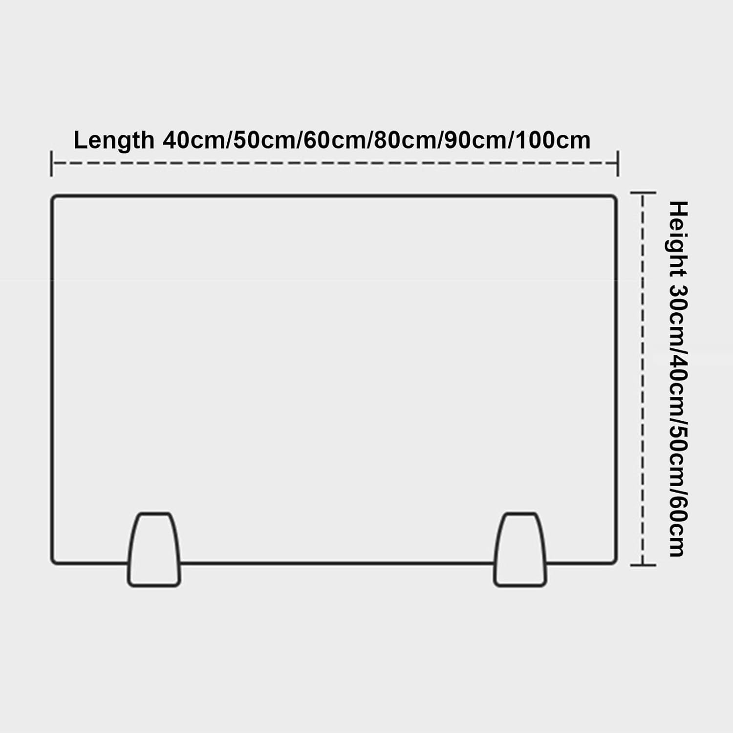 Frosted Acrylic Free Standing Screen, Privacy Divider Home & Office Partitions for Table Top Workstation,Office Furniture Partition Portable Cubicle Panel for Work, Visual Distractions Privacy Panel