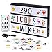 Caja de Luz A4 con Control Remoto con 209 Letras, Larkotech Cartel Luminoso LED Ideal para Decoración Hogar, Habitación, Boda, Regalo para Navidad, Cumpleaños, Regalo Original para Niñas, Mujeres
