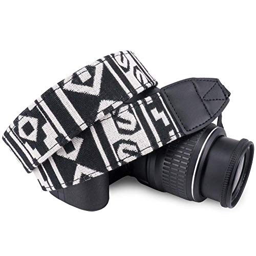RKPM HOMES Camera Shoulder Neck Strap Vintage DSLR Camera Belt for Nikon Canon Sony Pentax Cameras Classic White