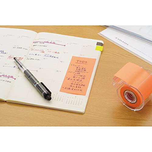 Image of Yamato Memoc Roll Tape, Self-Stick Memo Paper Tape, with Tape Dispenser, 50mm x 10m, Orange, 1 ea. (RK-50CH-OR)