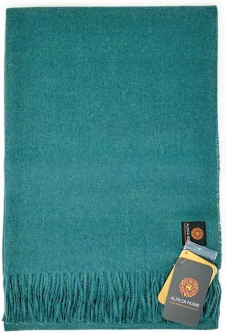 Miniatura 5 de Manta Cityscape  100% pura lana de alpaca bebé  6.6 pies de largo x 4.25 pies de ancho  Ropa de cama hipoalergénica, suave y acogedora (Dublin)