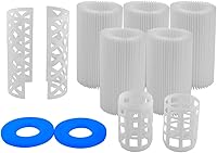 Vista 5 de Paquete de 6 cartuchos de filtro de piscina tipo A, C o III, accesorios para piscinas por encima de Gound, filtros de piscina tipo A/C, kit