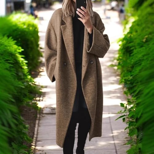 Trench femme automne hiver long vêtement décontracté pour sorties urbaines quotidiennes