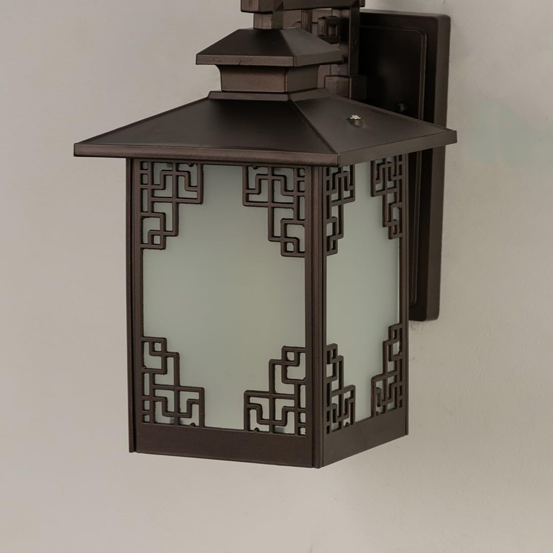 Whispering Homes Yaquina Outdoor Wall Light – Brown | Metal Glass Wall Mount Exterior Light with Weather Resistant Build | Outdoor Wall Lights for Exterior Boundary & Balcony Lighting, Patio-image-33