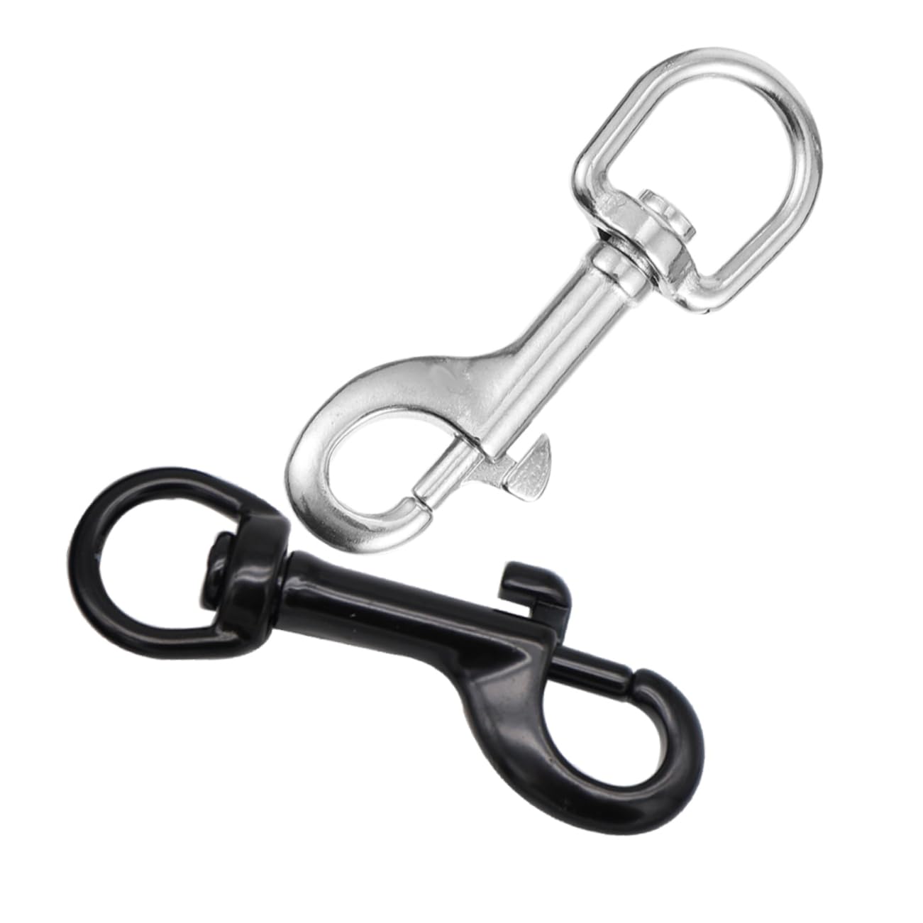 Unomor 2pcs Stainless Steel Heavy Duty Swivel Hooks for Pet Collar Dog Leash Lanyard Snap Clasp