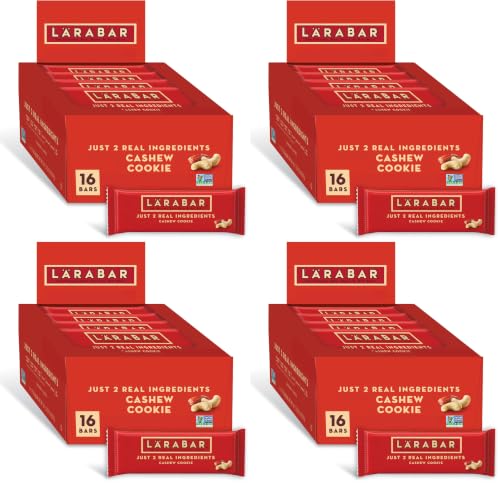 Image of Larabar Cashew Cookie, Gluten Free Vegan Fruit & Nut Bar, 1.7 oz Bars 16 Ct (Pack of 4)