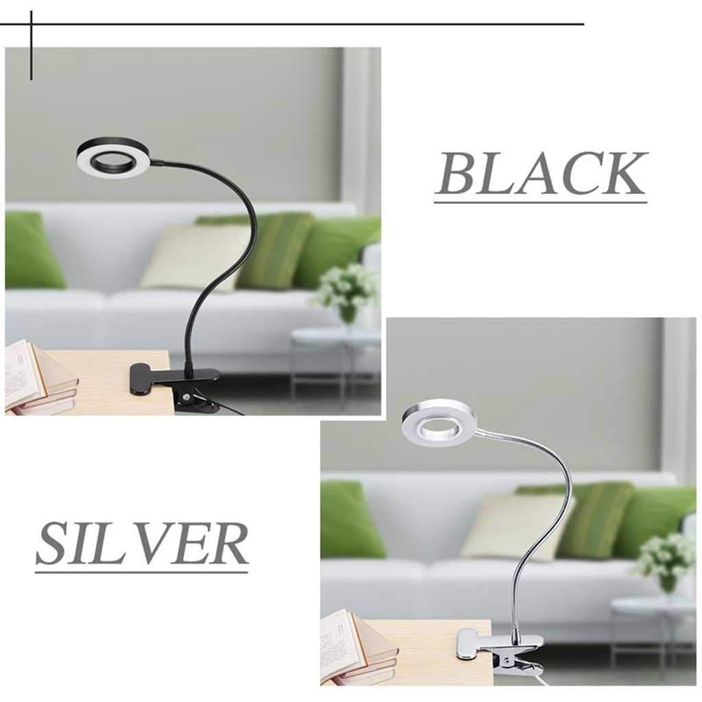 Lampka biurkowa Eye-Chrotect Night Light For Computer, E-Reader Lampa Dioletowa Lampa z zaciskiem Dimmable Reading Light Eye-Care Lampa stołowa USB architekt biuro (Color : A)