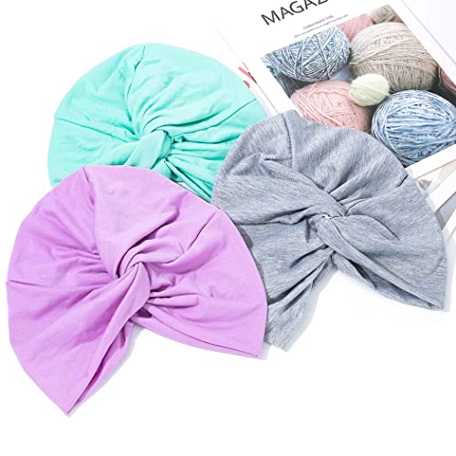 Yean 3 pezzi Copricapo da donna morbido nodo