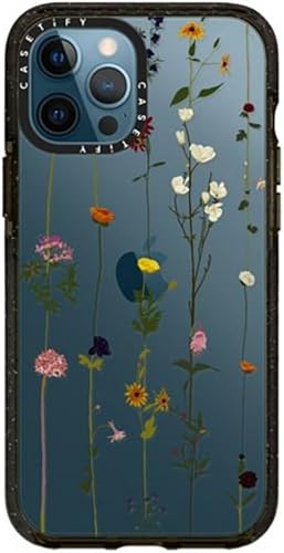 Miniatura 3 de CASETiFY Impact - Funda para iPhone 12 Pro Max, diseño floral, color negro transparente