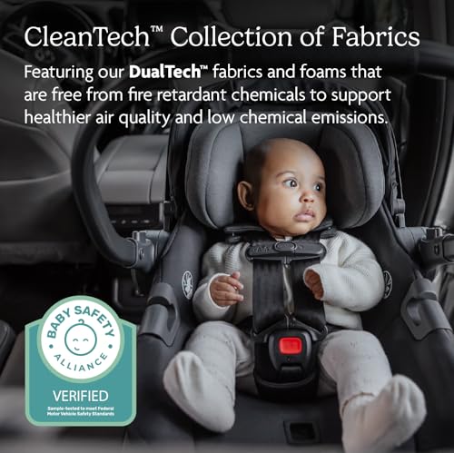 Image of UPPAbaby Aria V2 Lightweight Infant Car Seat - Load Leg & Cover - James | Lightweight at 6 lbs, Suitable from 4-30 lbs, No-rethread Harness, 25 Headrest Positions, Base Included