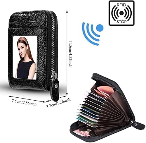 Stealodeal Coffee RFID Protector Laether ATM/Credit/Debit/Men/Women 9 Card Slots & 2 Cash Slots & 1 ID Slots Card Holder 3