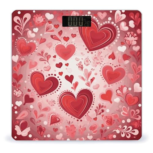 Báscula digital de baño con pantalla LED clara miniatura 1