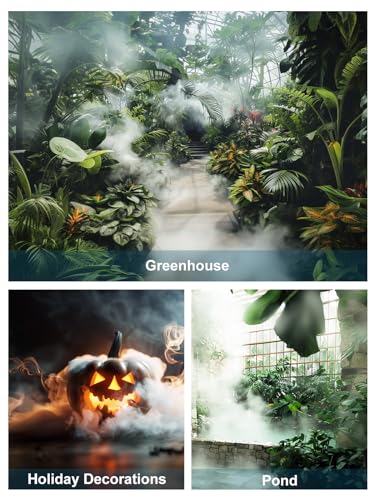 Ceed4U CD003-10H Ultrasonic Fogger, 10 Head Ultrasonic Mist Maker, 7000Ml/H 350W Mist Maker Fogger With Buoy Ip67 Waterproof Power Supply For Pond Garden Lawn Rockery Greenhouse Halloween Decoration thumb #6