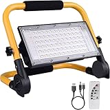 【Garantie & Lieferumfang】12 Monate Garantie, 30 Tage Rückgaberecht, Freundlicher Kundendienst. 1 x led baustrahler akku, 1 x USB Ladekabel, 1 x Fernbedienung, 1 x Bedienungsanleitung.