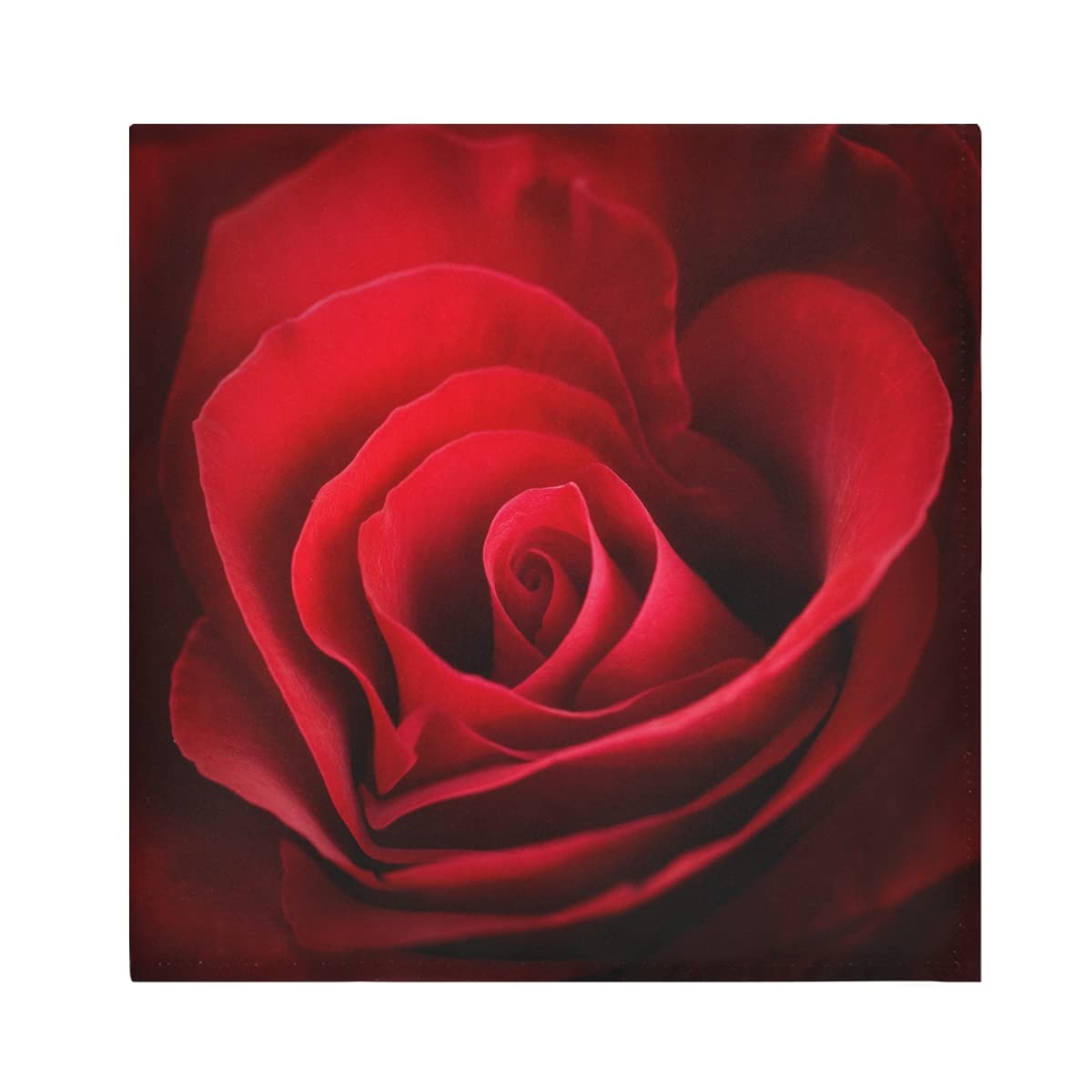 Valentine Red Rose Cloth Napkins Polyester Dinner Napkins Set of 6 Napkins Great for Dining Special Occasions Mother's Day Dinner Wedding Anniversary Parties