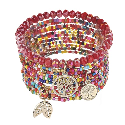 Iyours 6 Sets Bohemian Multilayer Tassels Bracelet Handmade Wrap Bracelets Bangle Jewelry Bracelets For Women (Ja6-4) #TOP3