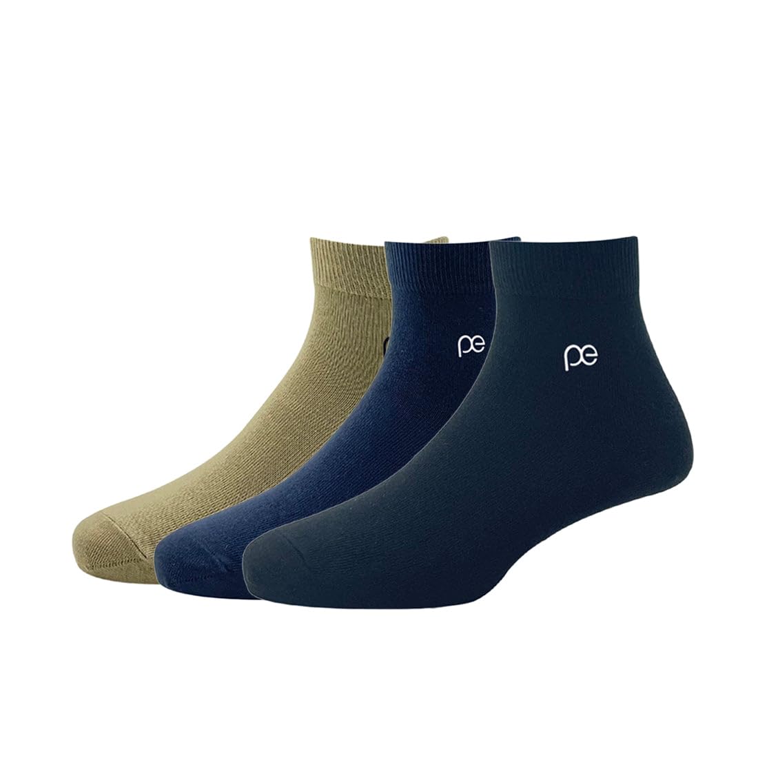 peter england Mens Cotton Quarter Length Socks (Pack of 3) Beige, Navy, Black-picture-32