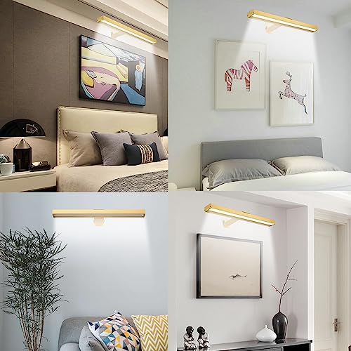 Image of Rechargeable Picture Light,16in Metal Wireless Art Light Display Lamp with Remote,Dimmable and Timer Picture Lights for Paintings,3 Modes,Dartboard Light for Frame Picture Gallery Portrait
