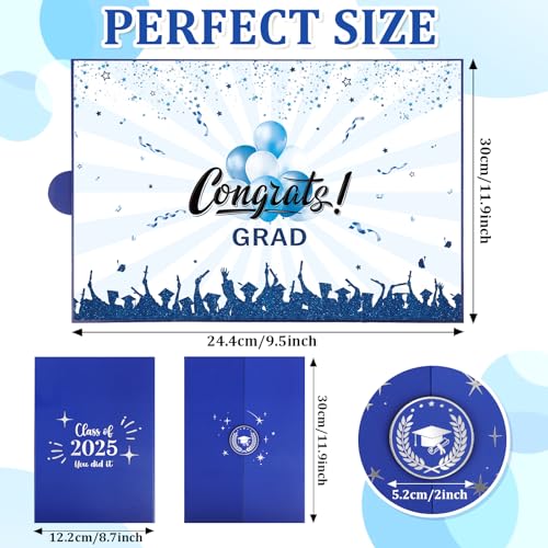 Image of 2026 Graduation Guest Book Alternative,Graduation Signature Board Sign, Blue Silver Class of 2026 Graduation Party Decorations for Men Women College High School Unique Graduation Gift for Friends
