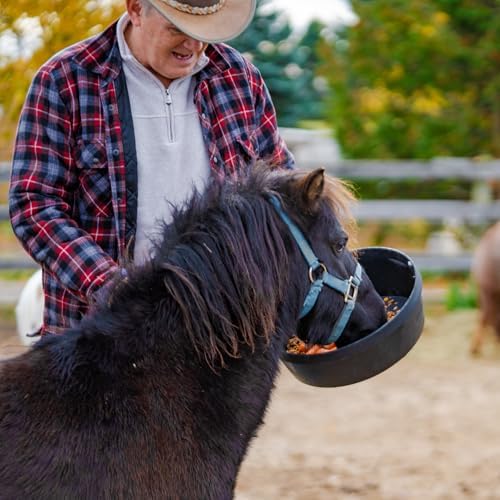 Red Barn 2 Gallon Rubber Feed Pan – Heavy Duty Flexible Livestock Feed Bowl for Goats, Chickens & Dogs – Durable Crack & Freeze Resistant Rubber Tub — view 6