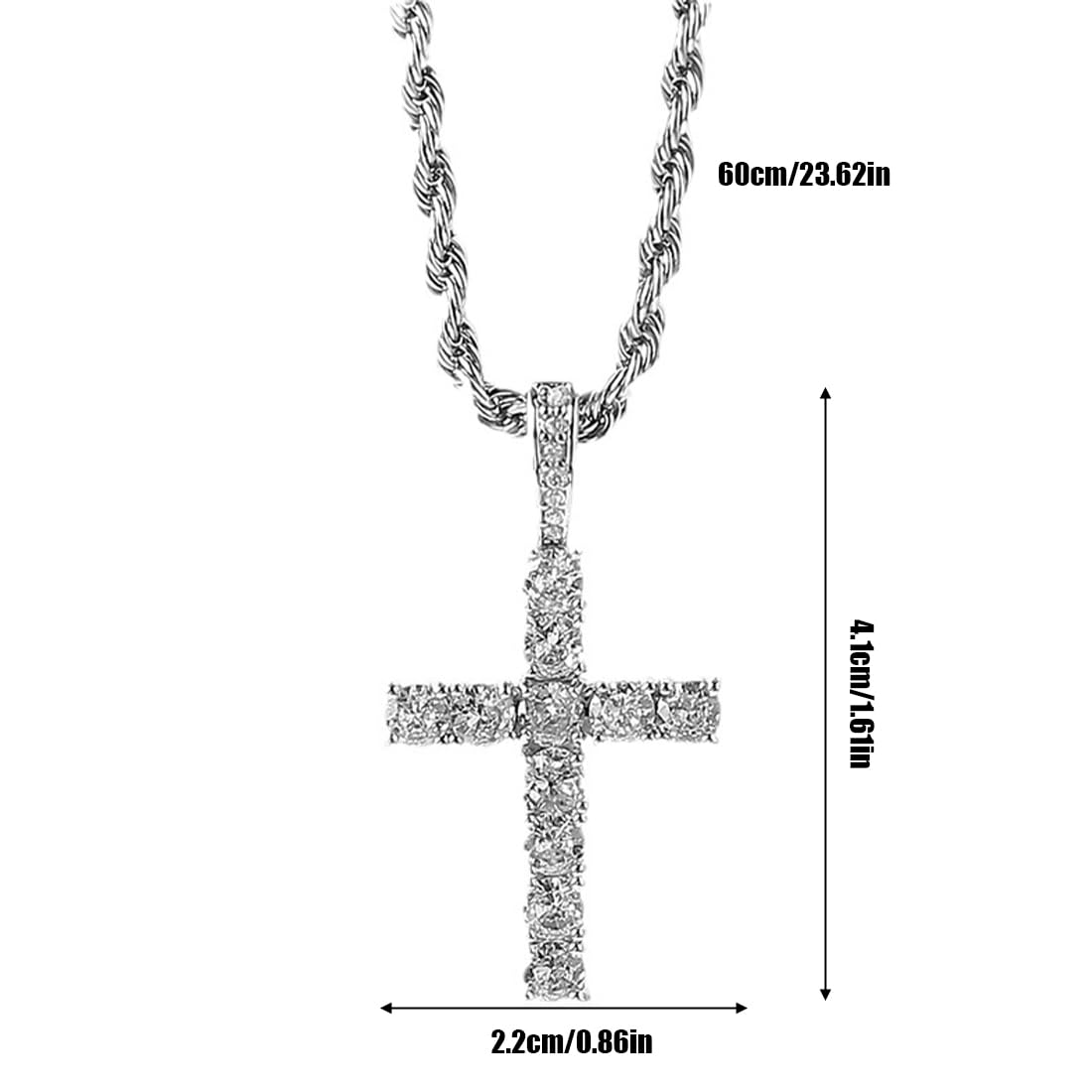 Collana da Uomo Croce Musubi - Acciaio Inossidabile 316L Placcato