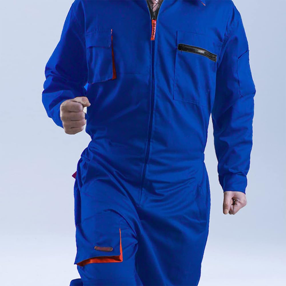Overol de trabajo, uniformes, unisex, traje de soldadura con bolsillo, ropa protectora de seguridad para hombres y mujeres