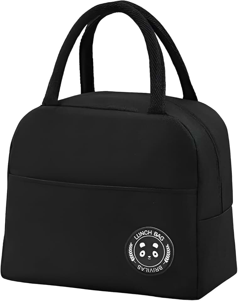 Lancheira Térmica Reutilizável Fitness a Prova de Vazamentos (Preto)