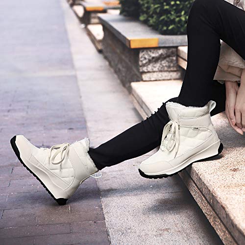 Winterlaarzen Dames Warm Gevoerd Sneeuwlaarzen Antislip Outdoor Wandelschoenen Grootte 37-42 - Image 8