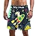 nakw88 Costume da bagno da uomo con fodera in rete ad asciugatura rapida, motivo astronave spaziale, Multicolore 6, S