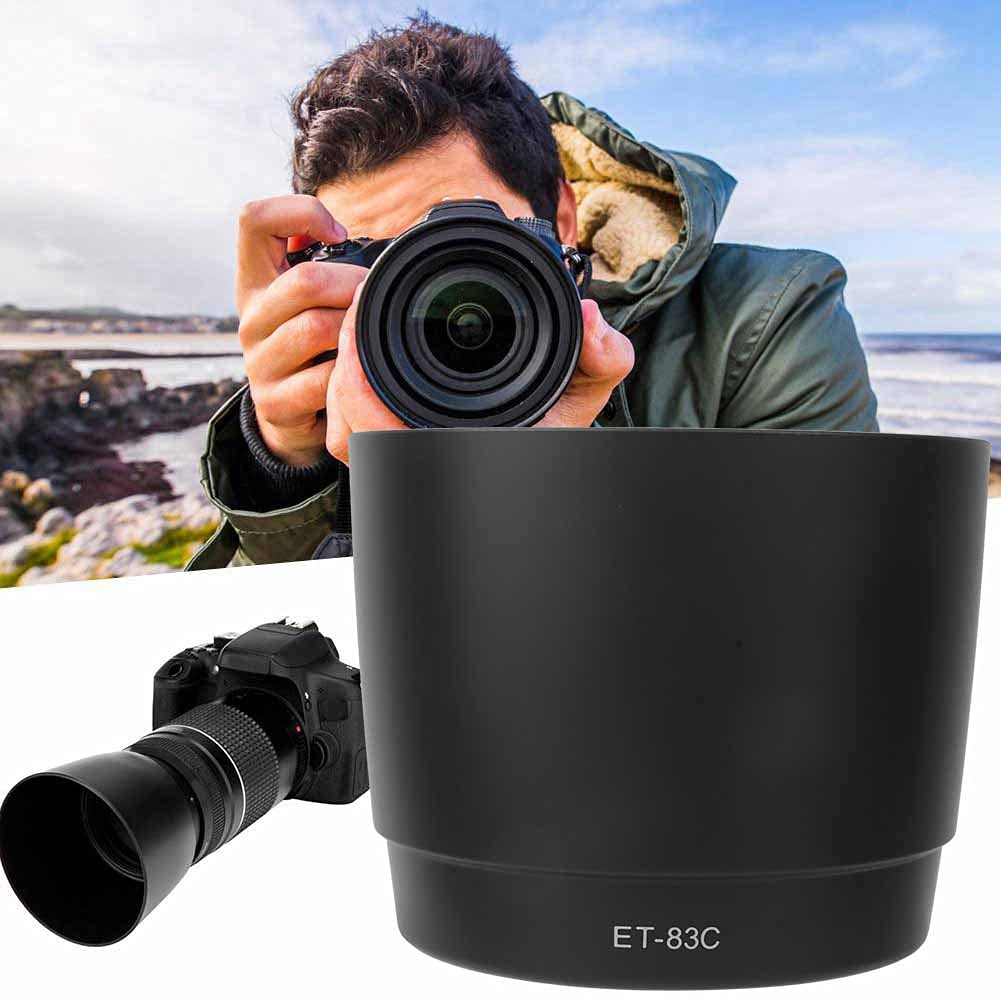 Akozon Et-83c, ET-83C Pare- en Plastique Noir pour Appareil Photo EF 100-400mm F 4.5-5.6L Objectifs F 4.5-5.6L