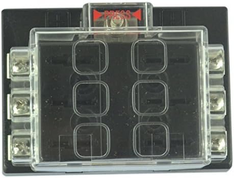 Amazon セリ Cyelee 集中管理 車用 ヒューズ ブロック ボックス 汎用 Dc32v ６回路 直電源をヒューズボックスで分岐管理できる 並行輸入品 ヒューズホルダー ボックス 車 バイク