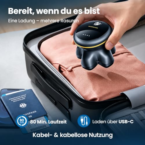 Glatzen Rasierer Herren, MAXGROOM Kopfrasierer Glatze Wasserdicht Akku 800 – Ansicht 6