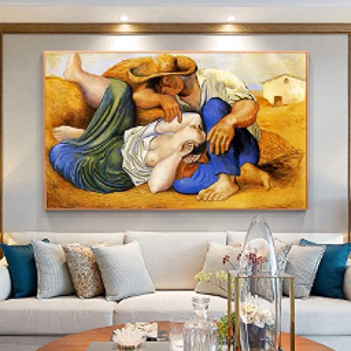 Peintures abstraites Picasso couple de fermiers pour salon