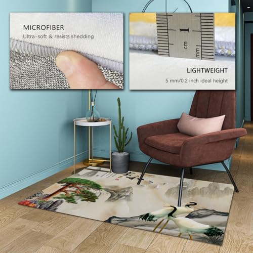 Tapis oiseaux de la forêt lavable en machine pour chambre et salle à manger - 6