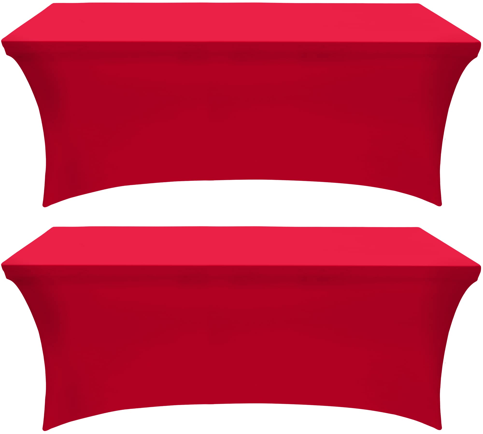 utopia kitchen spandex tablecloth 2 pack [4ft, red] tight, fitted, washable and wrinkle resistant stretch rectangular patio table cover for event, wedding, banquet & parties [48lx30wx30h inch]