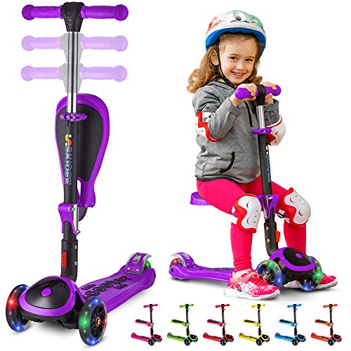 S SKIDEE Scooter for Kids with Foldable and Removable Seat – Adjustable Height