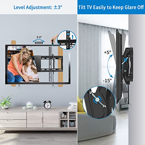 Everstone Adjustable Tilt Tv Wall Mount Bracket For Most 32-90 Inch Led,Lcd,Oled,Plasma Flat Screen,Curved Tvs,Low Profile,Up To Vesa 600X400 And 165 Lbs,Fits 16",18",24" #TOP1