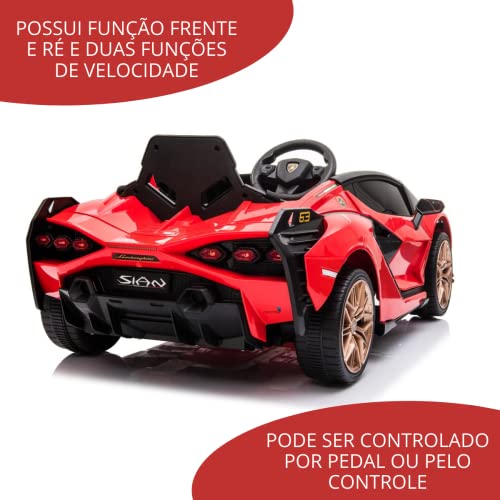 Mini Carro Elétrico 6V Lamborghini Sian... glide