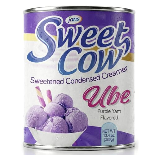 Image of Ube Condensed Milk, 13.40 oz (Pack of 1) | Jans Sweet Cow Sweetened Condensed Creamer
