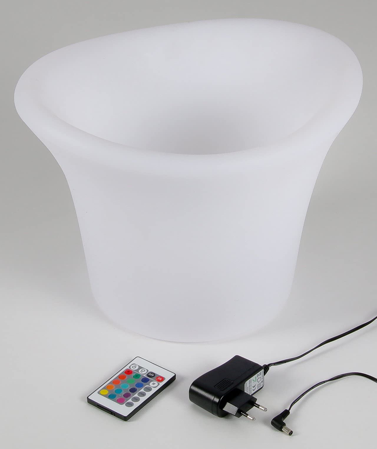 Led Eiskübel Eisbehälter Sektkühler 28x37x31 cm 16 Farben Akku Kabellos Fernbedienung Flaschenkühler Getränkekühler Eiswürfelbehälter