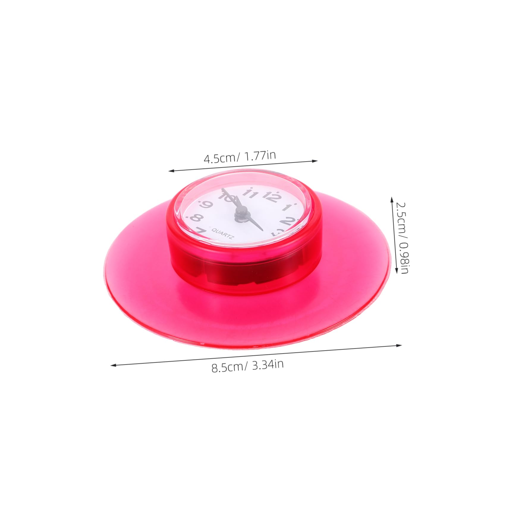 Cabilock Cup Bathroom Clock Silent Wall Clock Stylish Design for Shower Kitchen and Washroom Use