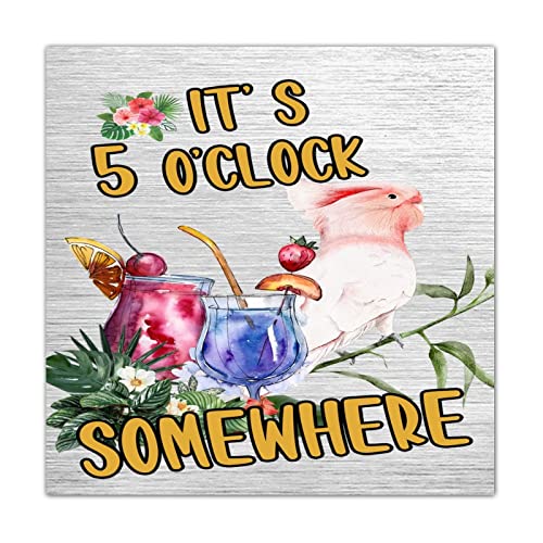 Panneau en bois décoration murale de table 40,6 x 40,6 cm avec message inspirant