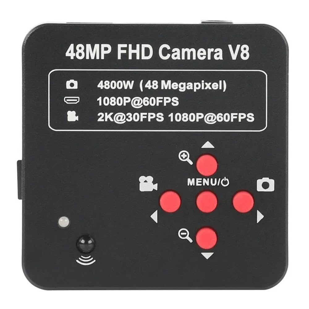 Microscope 2K 48MP 1080P HDMI USB Digital Video Microscope Camera with 180X Lens Simultaneous Output C Mount Parfocal Lens for PCB Welding Repair